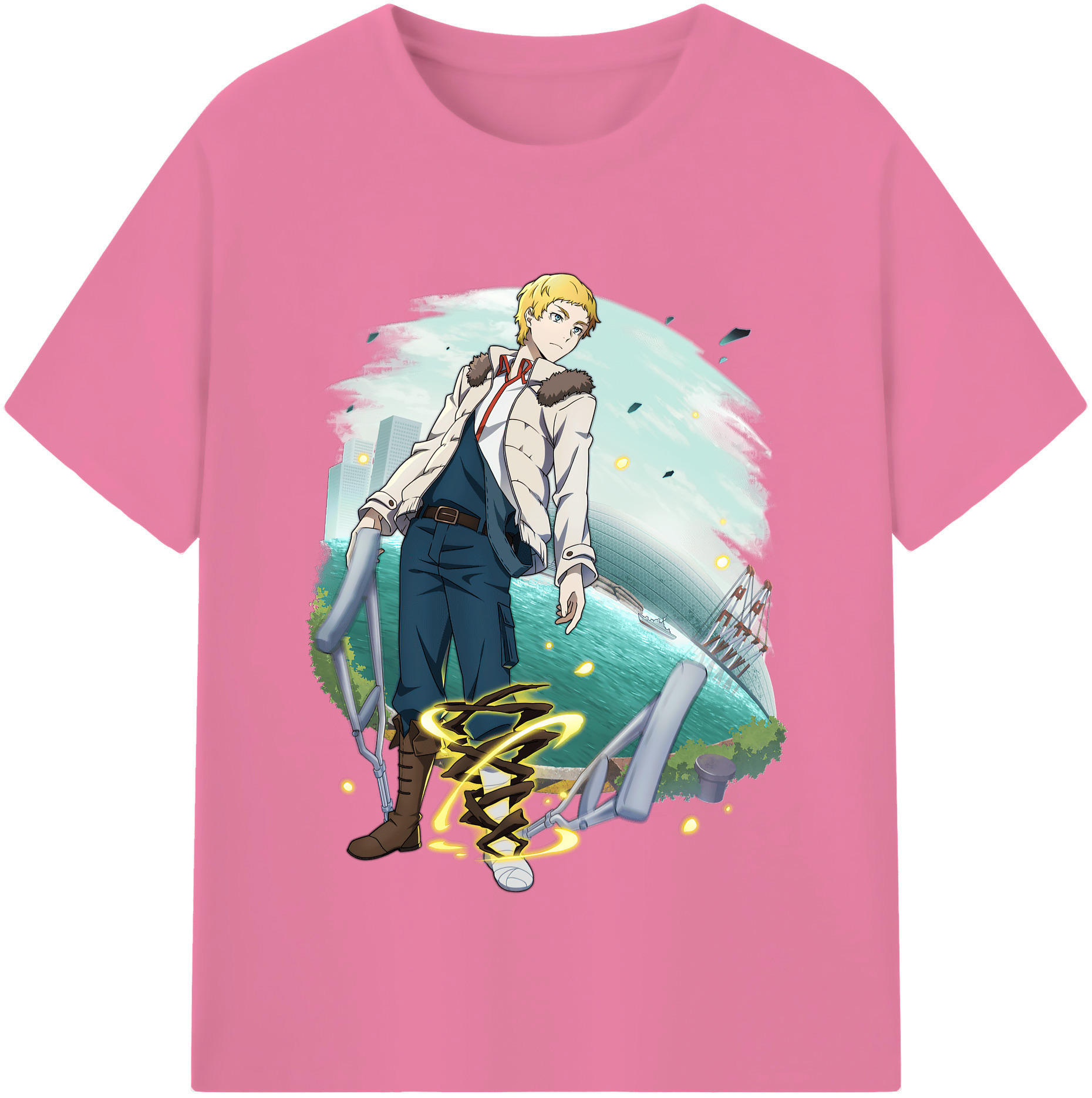 （画像用） 文豪ストレイドッグス Bungo Stray Dogs 綿100％半袖Tシャツ（フロントプリント）